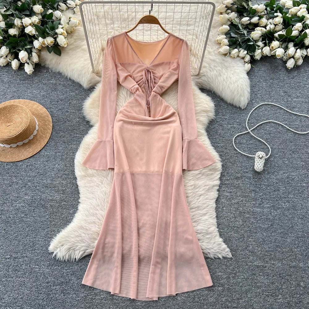 long sleeve blush pink maxi dress Wholesale Sila Long Sleeve Embellished Maxi Dress in Blush Pink for your  store